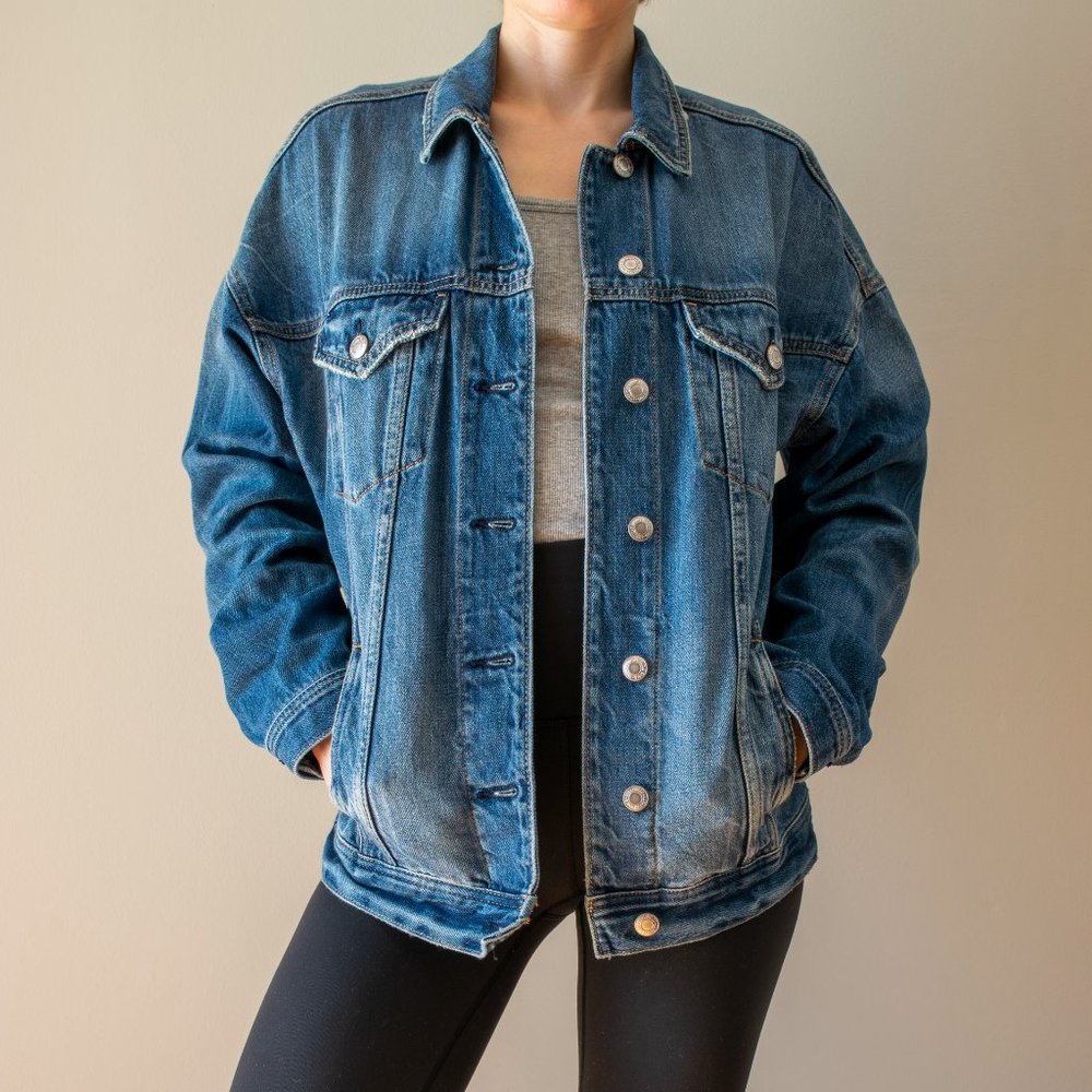 American Eagle Outfitters Oversized Denim Jacket, Size XS